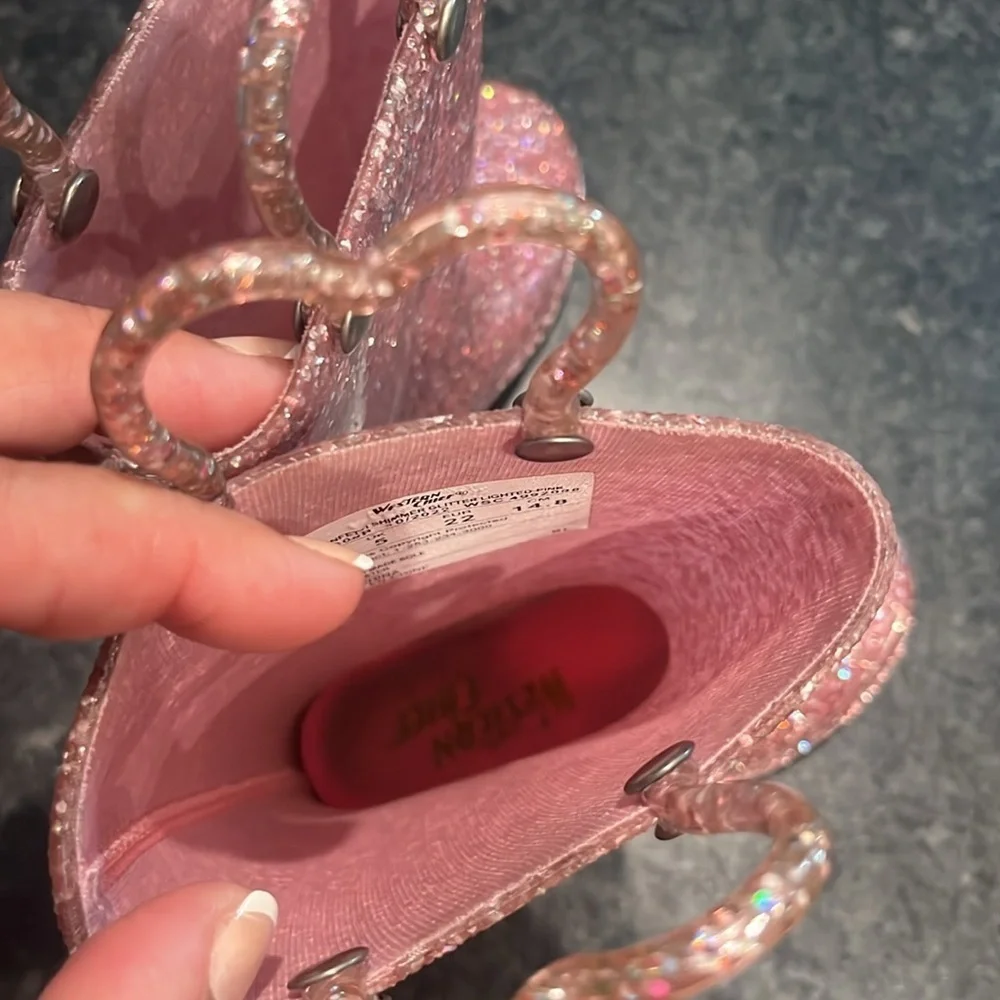 Sparkly Pink Kids Rain Boots